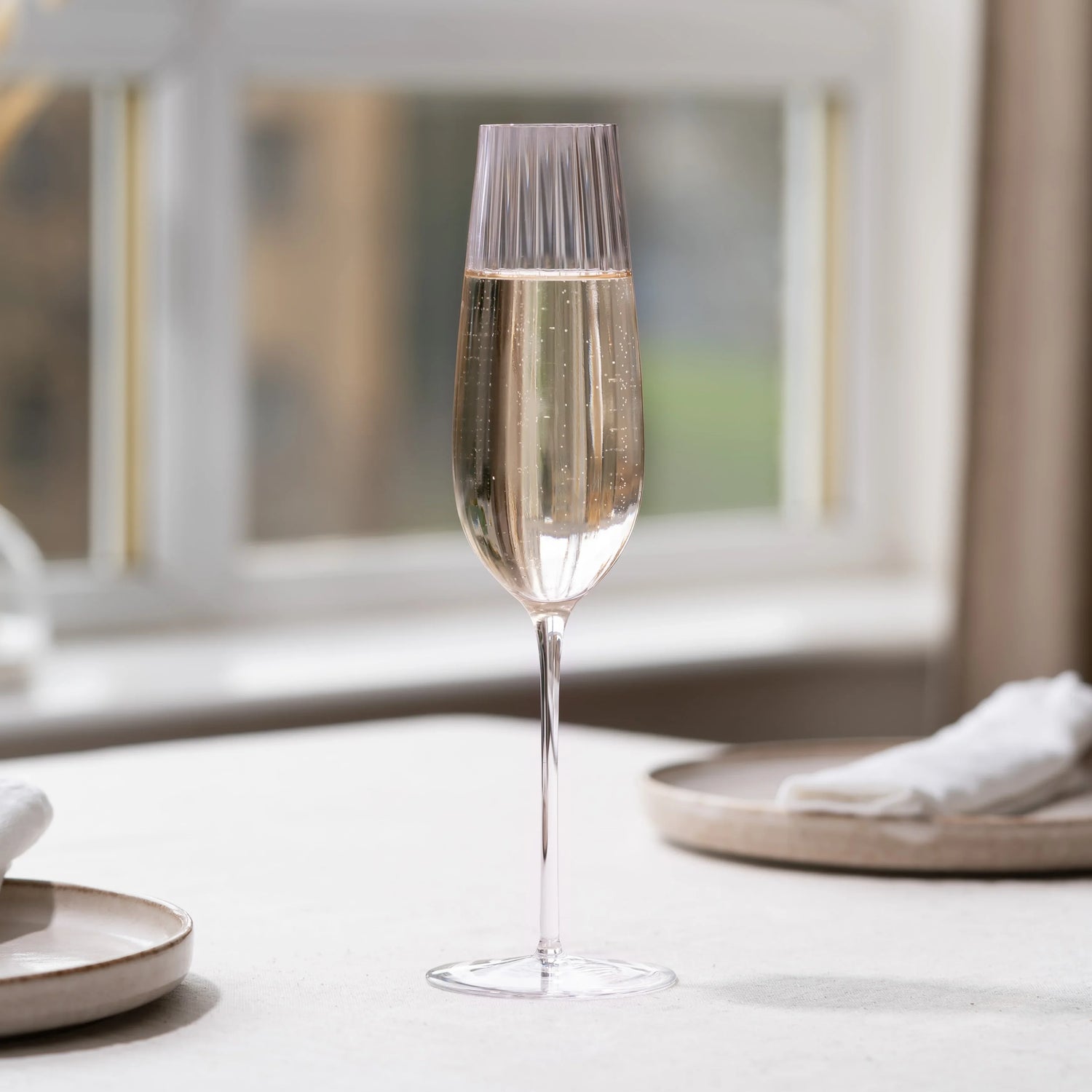 Round Up Dusty Rose Set of 2 Sparkling wine glasses - NUDE EU