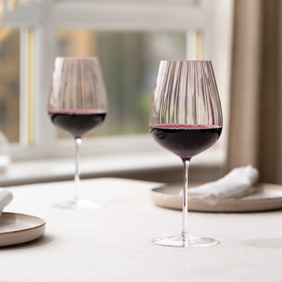 Round Up Dusty Rose Set of 2 Red wine glasses - NUDE EU