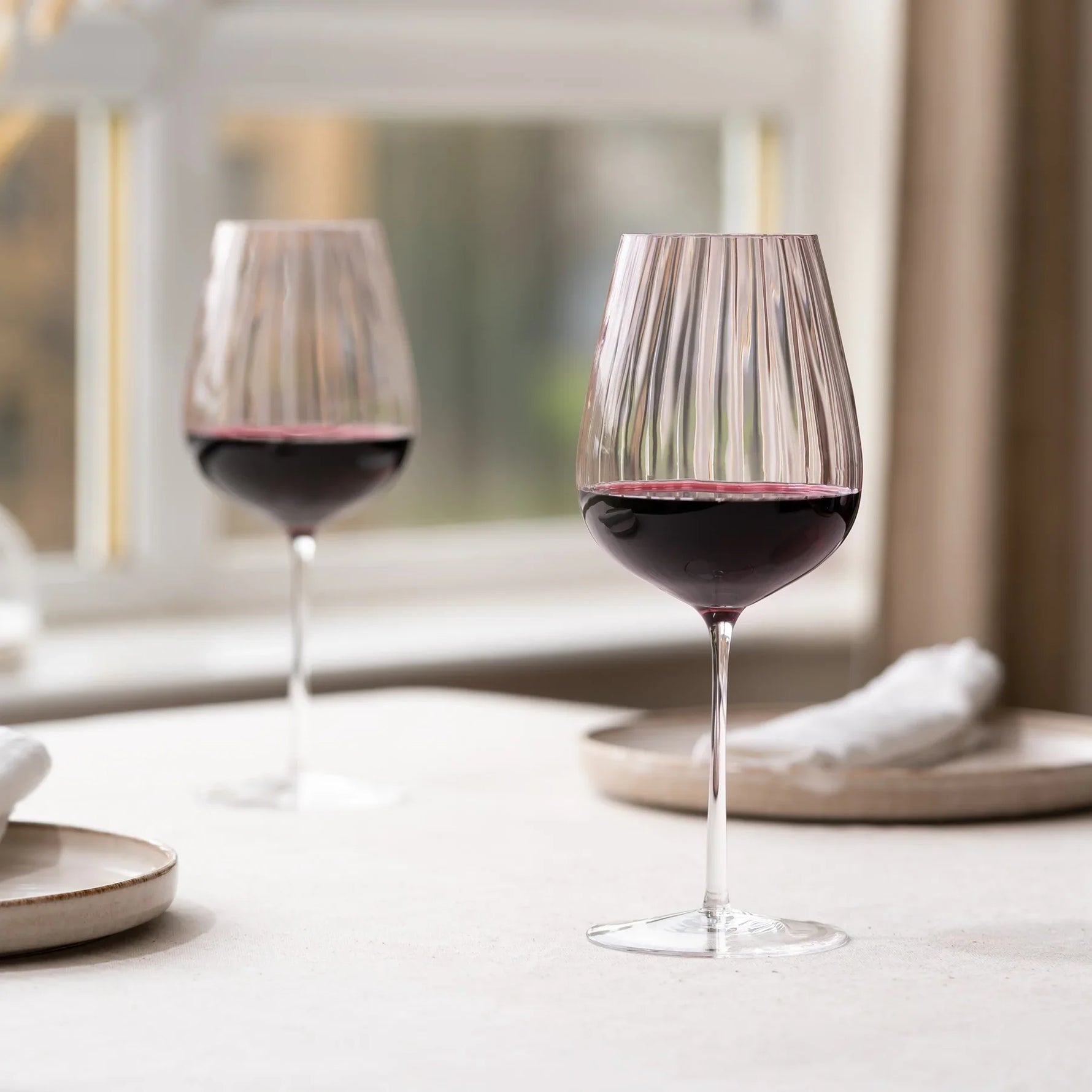 Round Up Dusty Rose Set of 2 Red wine glasses - NUDE EU