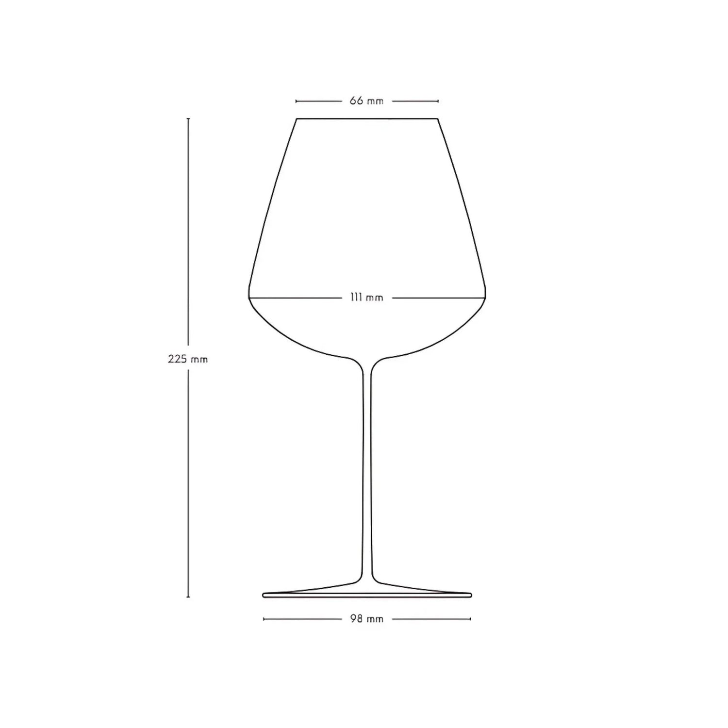 Stem Zero Set of 2 Elegant Red Wine Glasses Medium - NUDE EU