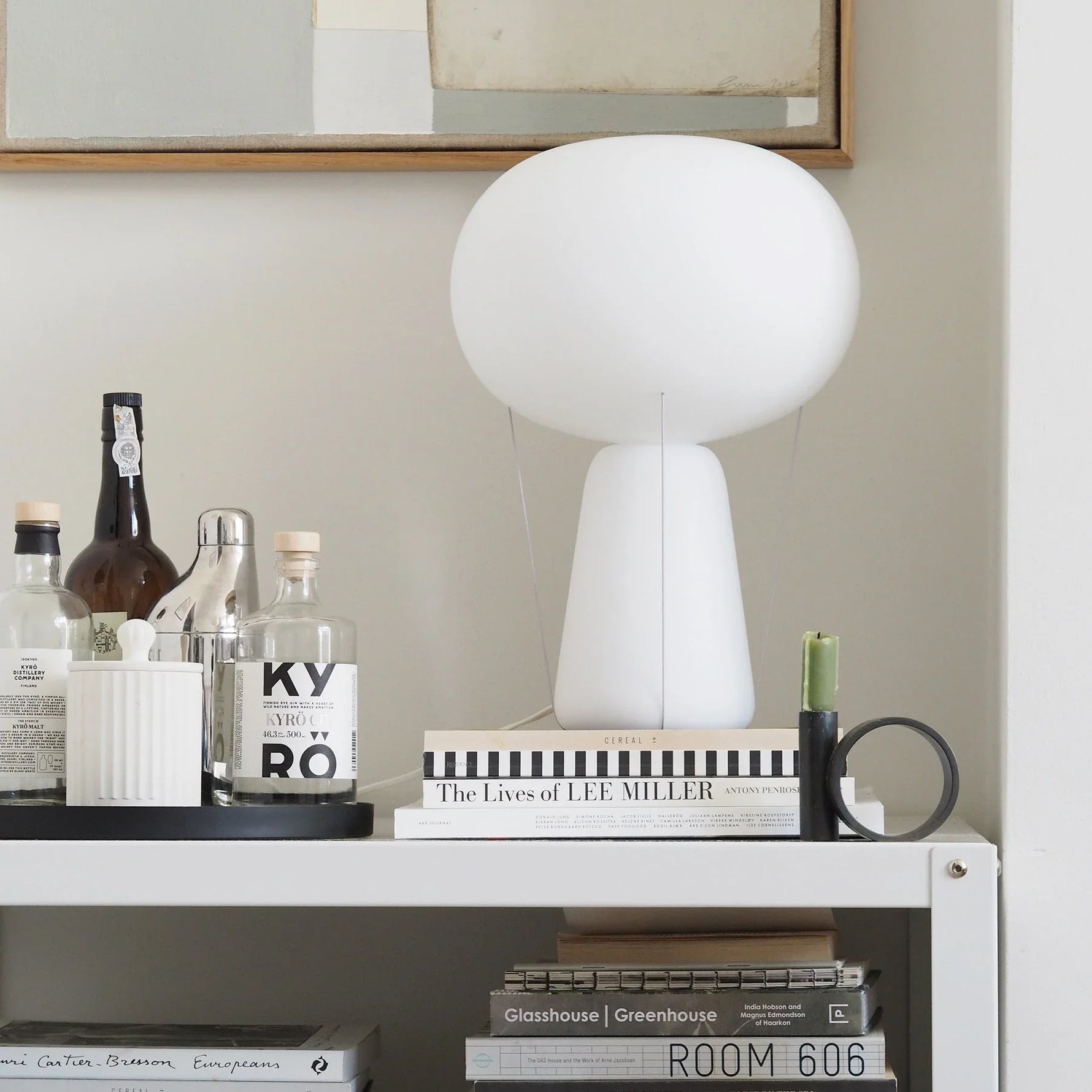Blow Lamp White Base with Opal Top - NUDE EU
