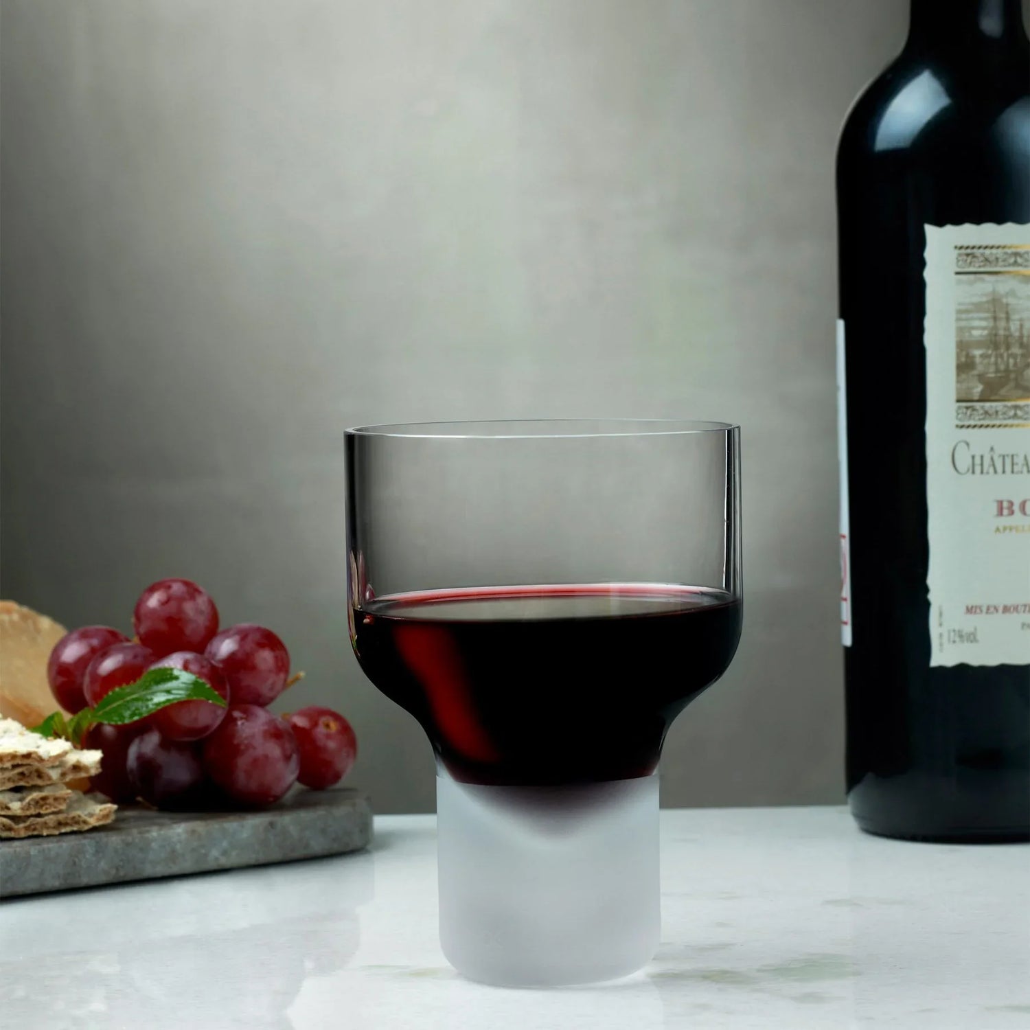 Contour Set of 2 Wine Glasses with Sandblasted Base - NUDE EU