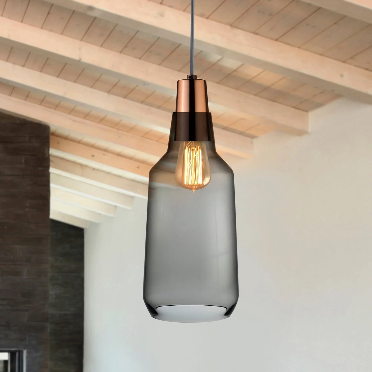 Mono Lamp with Copper Socket Tall - NUDE EU