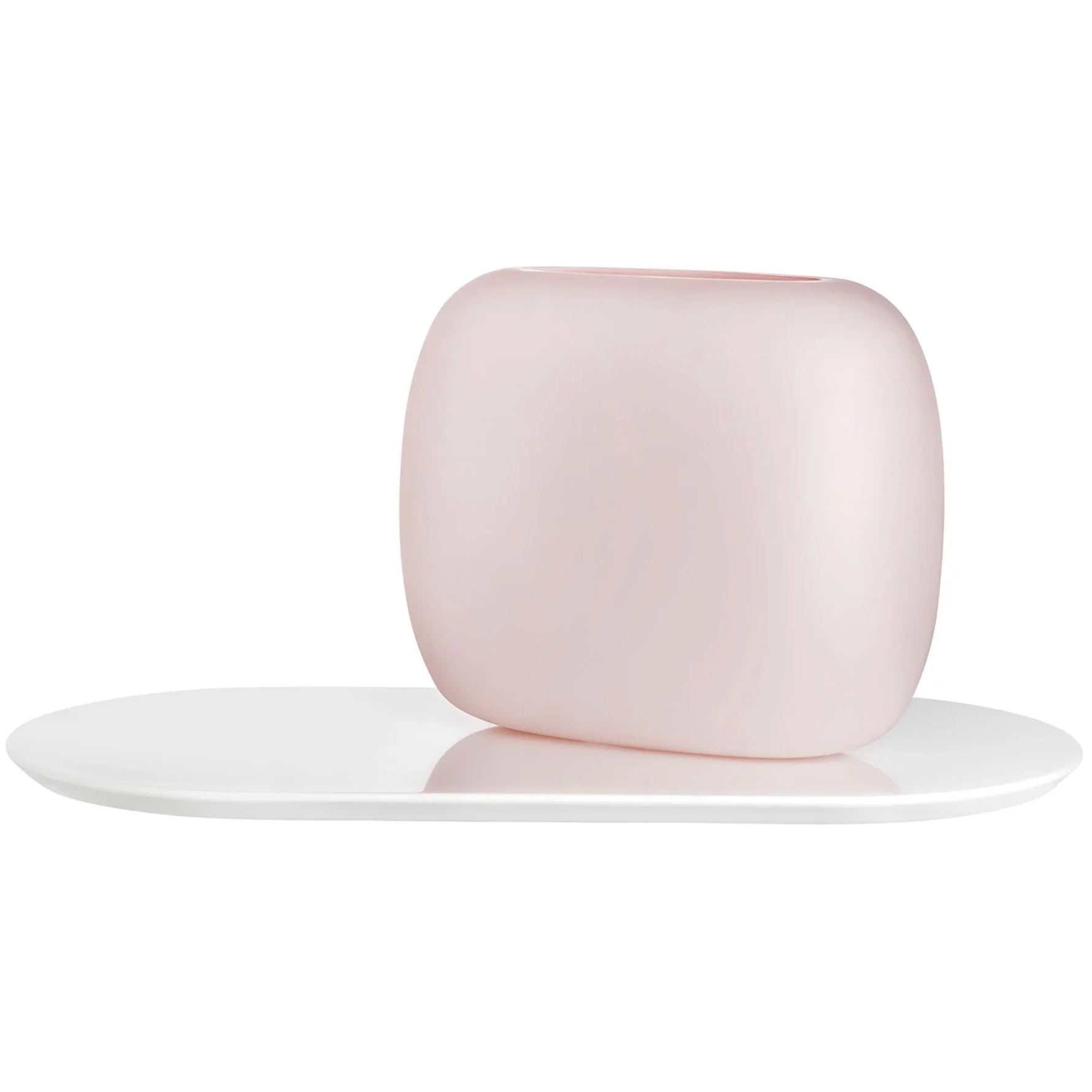 Sweets Vase Opal Pink with White Glossy Base Large - NUDE EU