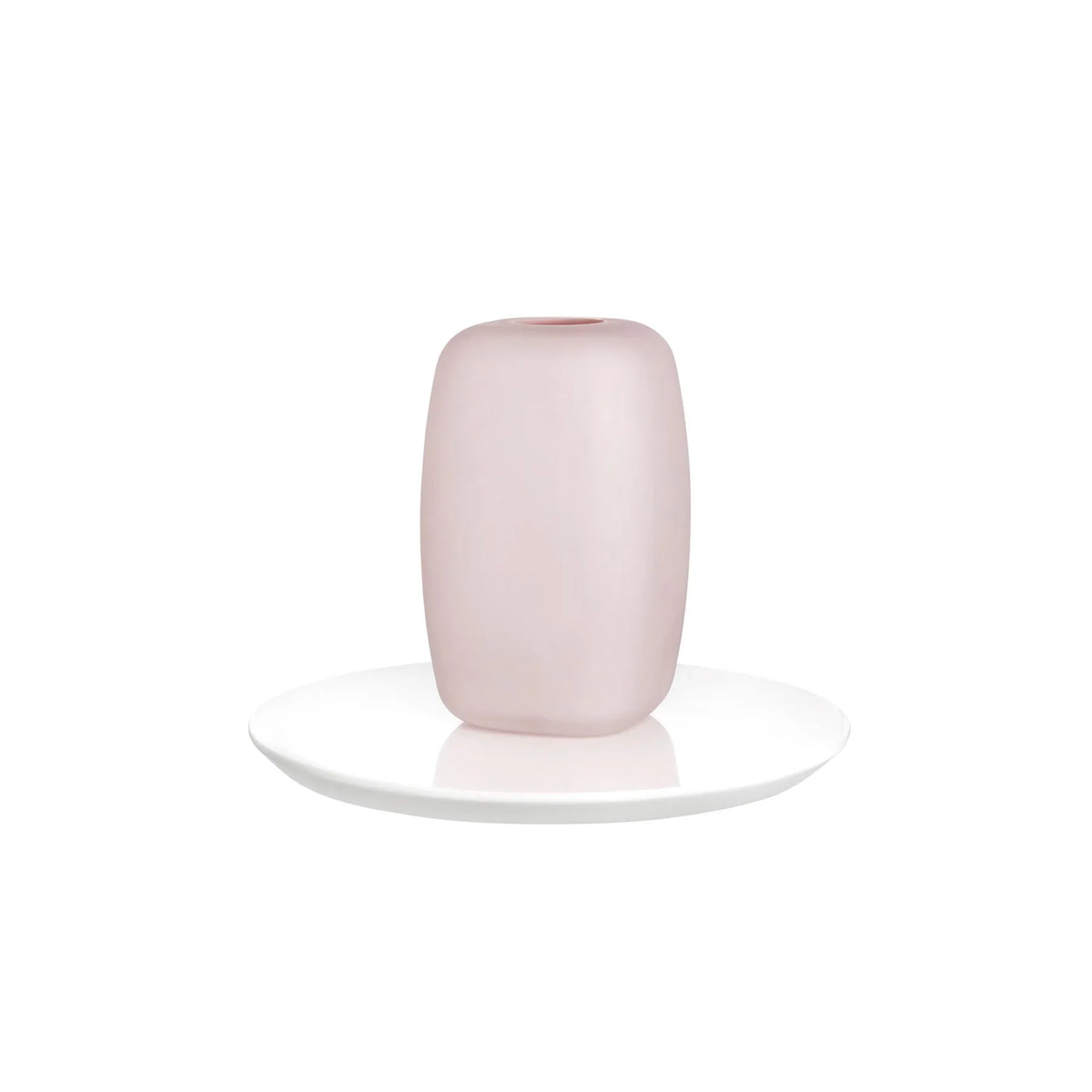 Sweets Vase Opal Pink with Glossy White Base Small - NUDE EU