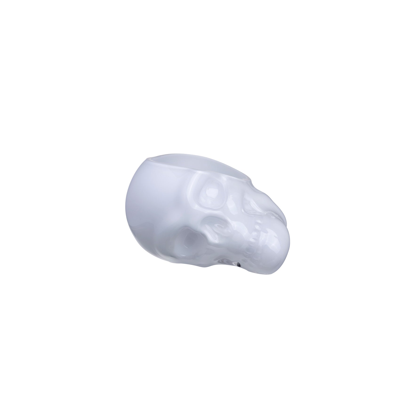 Memento Mori Faceted Skull Bowl Opal White Small - NUDE EU