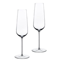 Stem Zero Set of 2 Flute Champagne Glasses