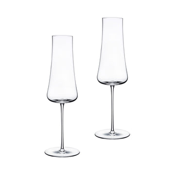 Stem Zero Set of 2 Volcano Champagne Glasses