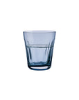 NUDE Lady leadfree crystal tumbler in steel blue filled with water