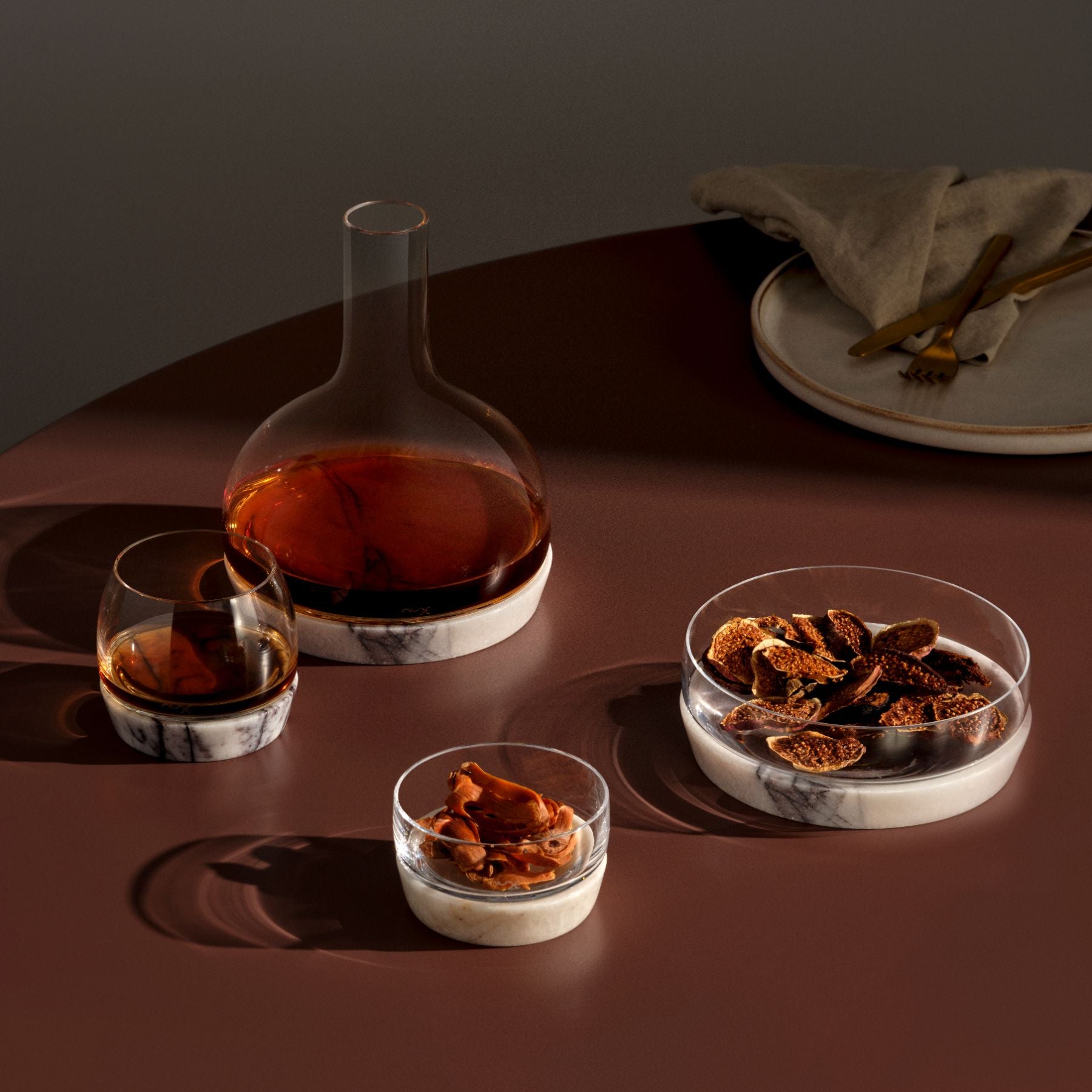 Bicchiere da whisky chill con base in marmo