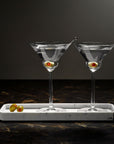 Vintage Set of 2 Martini Glasses Rounded