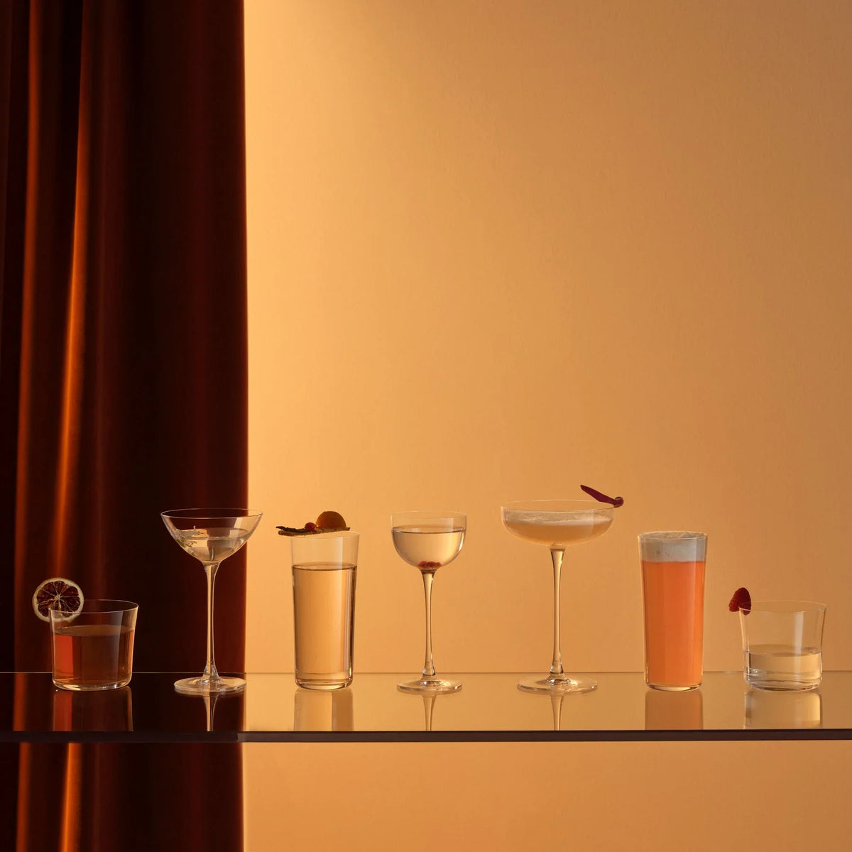Savage Set of 6 Pony Glasses - NUDE EU