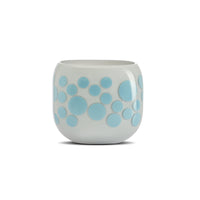 Mono Box Vase Iris Apfel Blue Dotted
