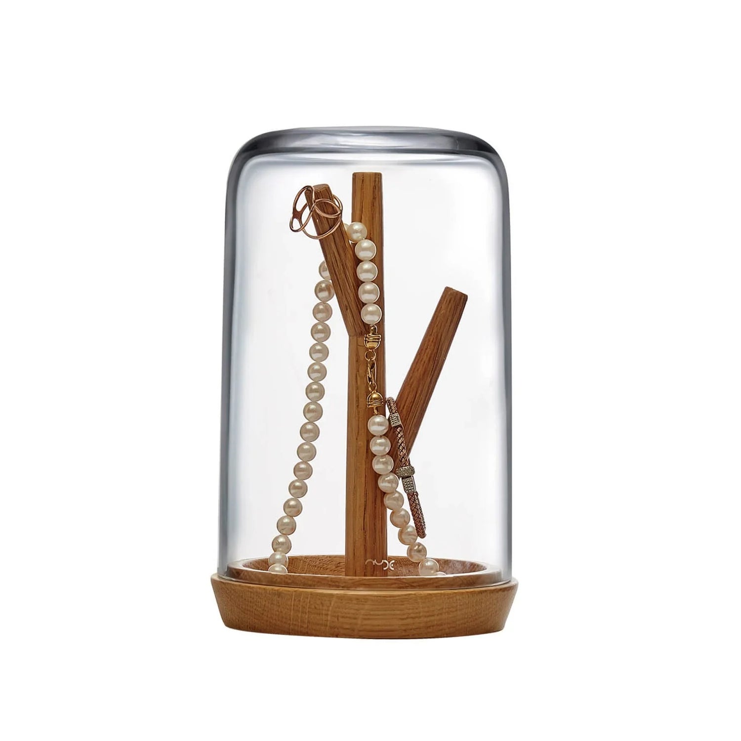 Blossom Jewellery Box with Oak Base - NUDE EU