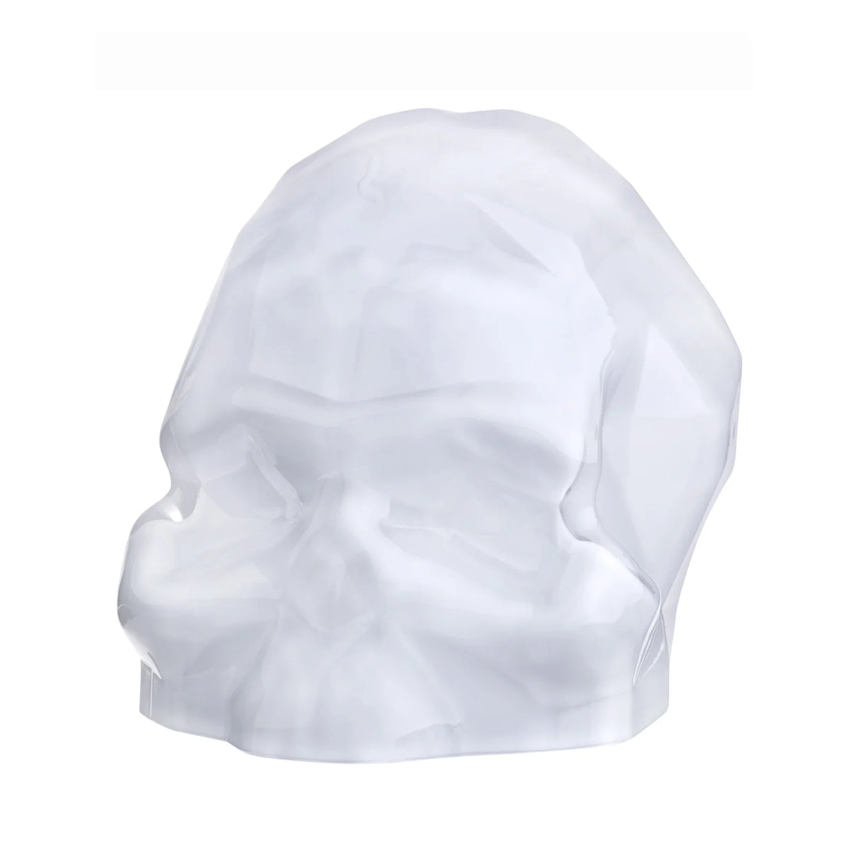 Memento Mori Faceted Skull Opal White Large - NUDE EU