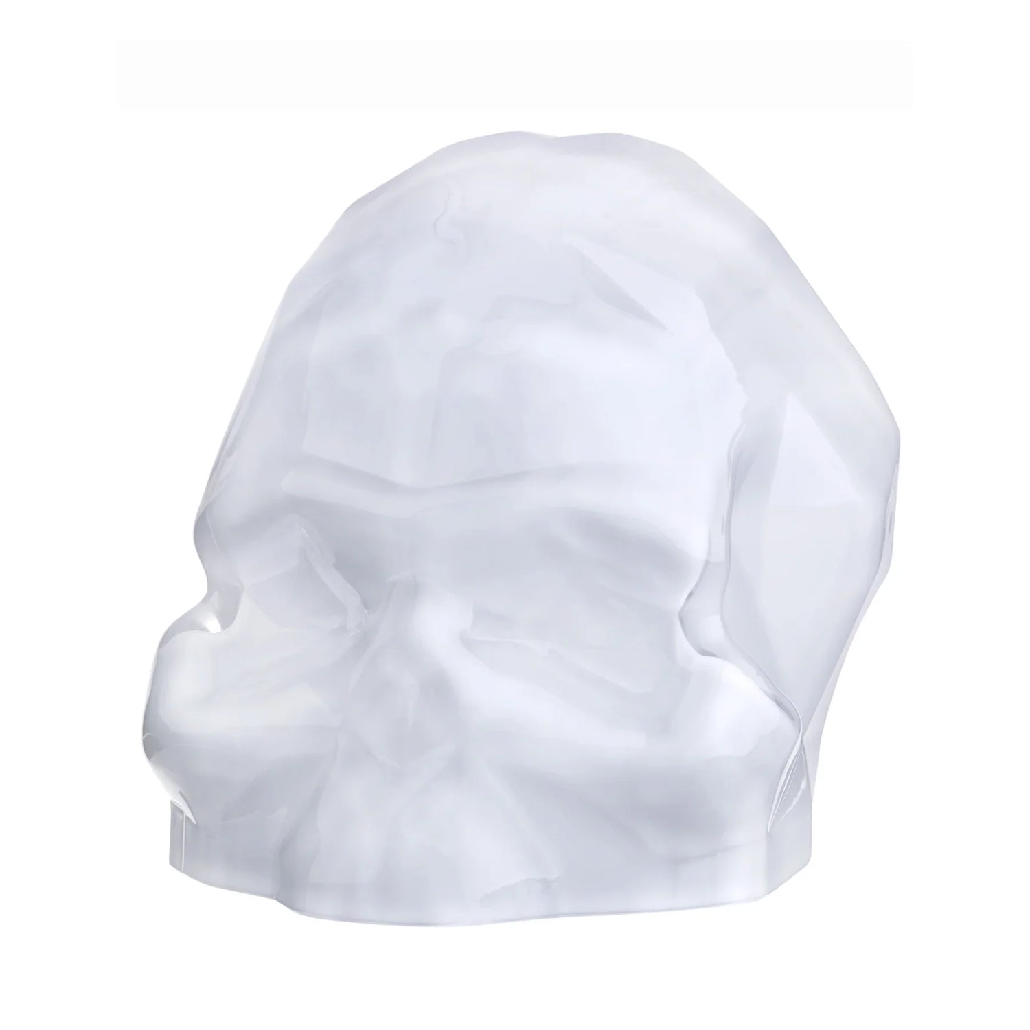 Memento Mori Faceted Skull Opal White Large - NUDE EU