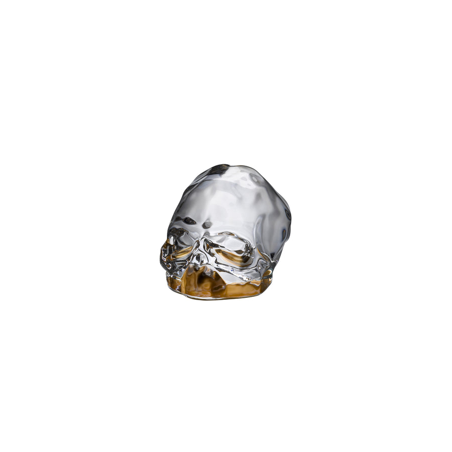 Teschio sfaccettato Memento Mori rivestito in rame piccolo