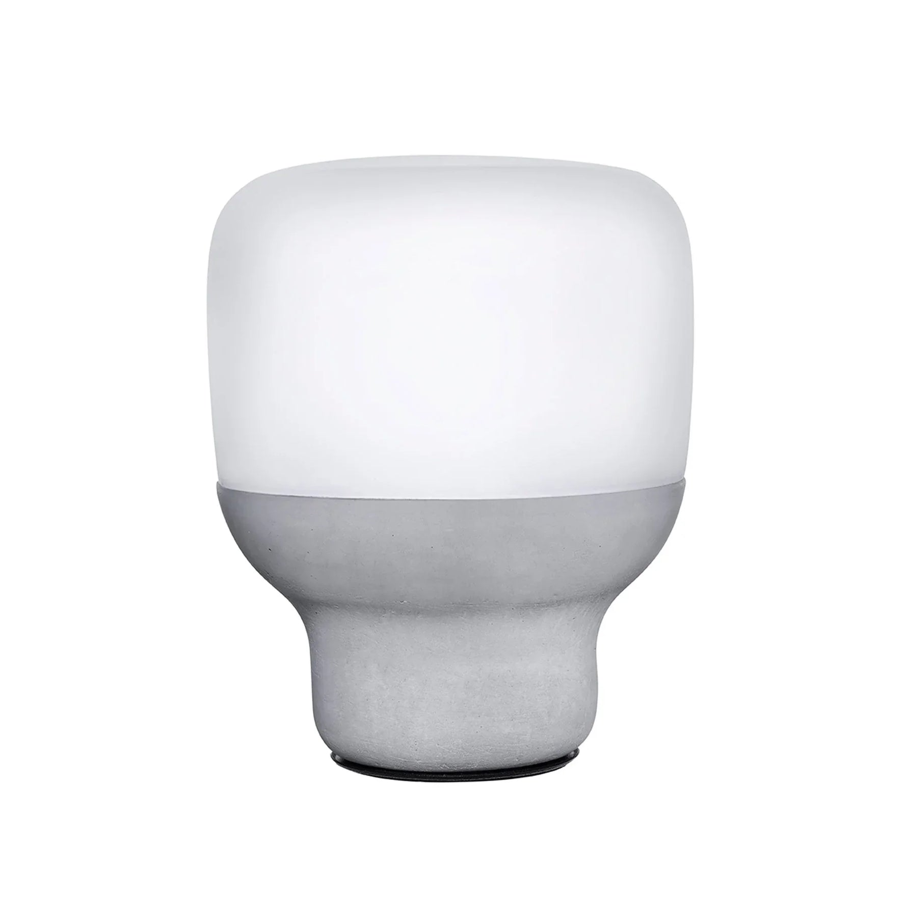 Smooth Lamp in Opaque Glass with Stone Base - NUDE EU