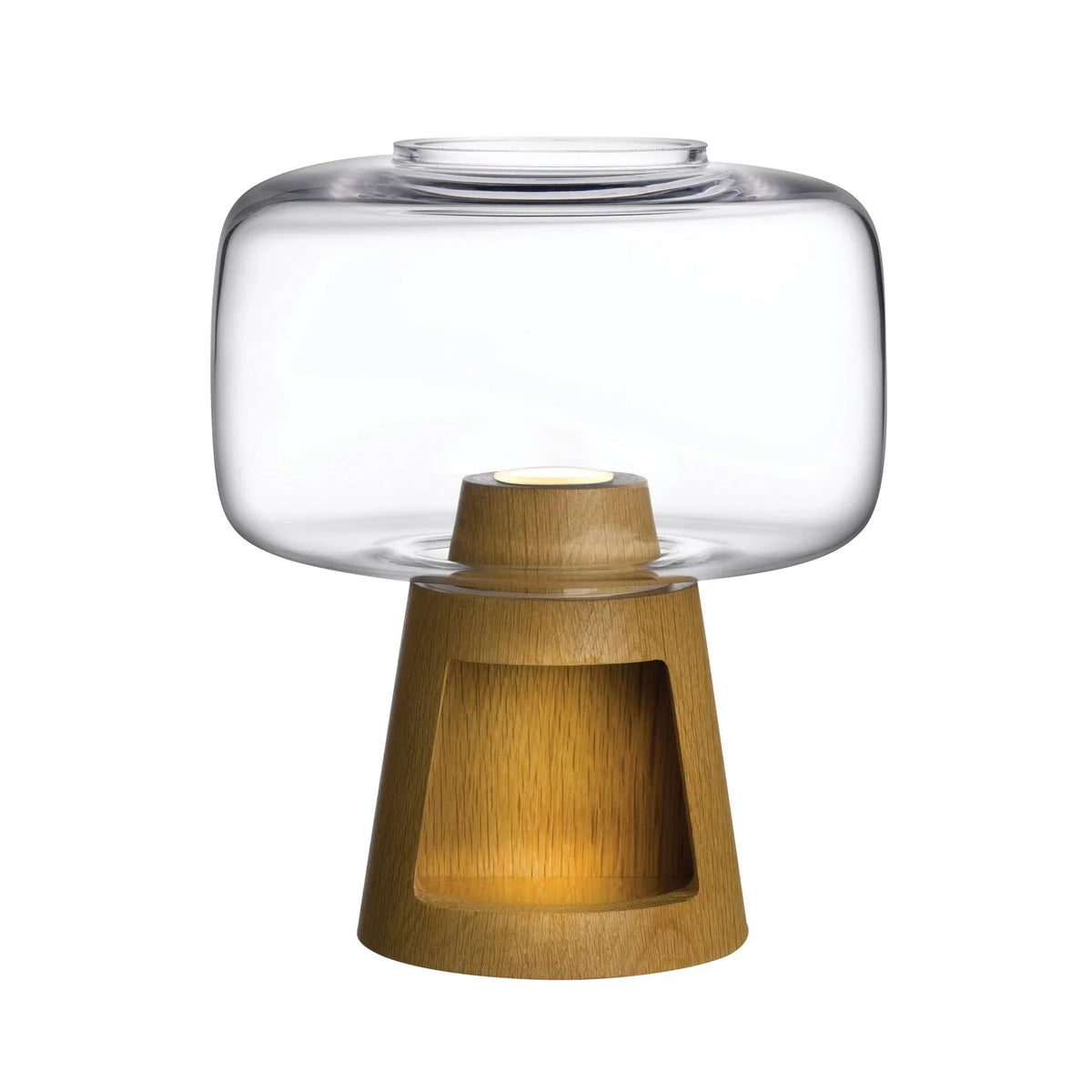 Tree Lamp with Glass and Oak Base - NUDE EU