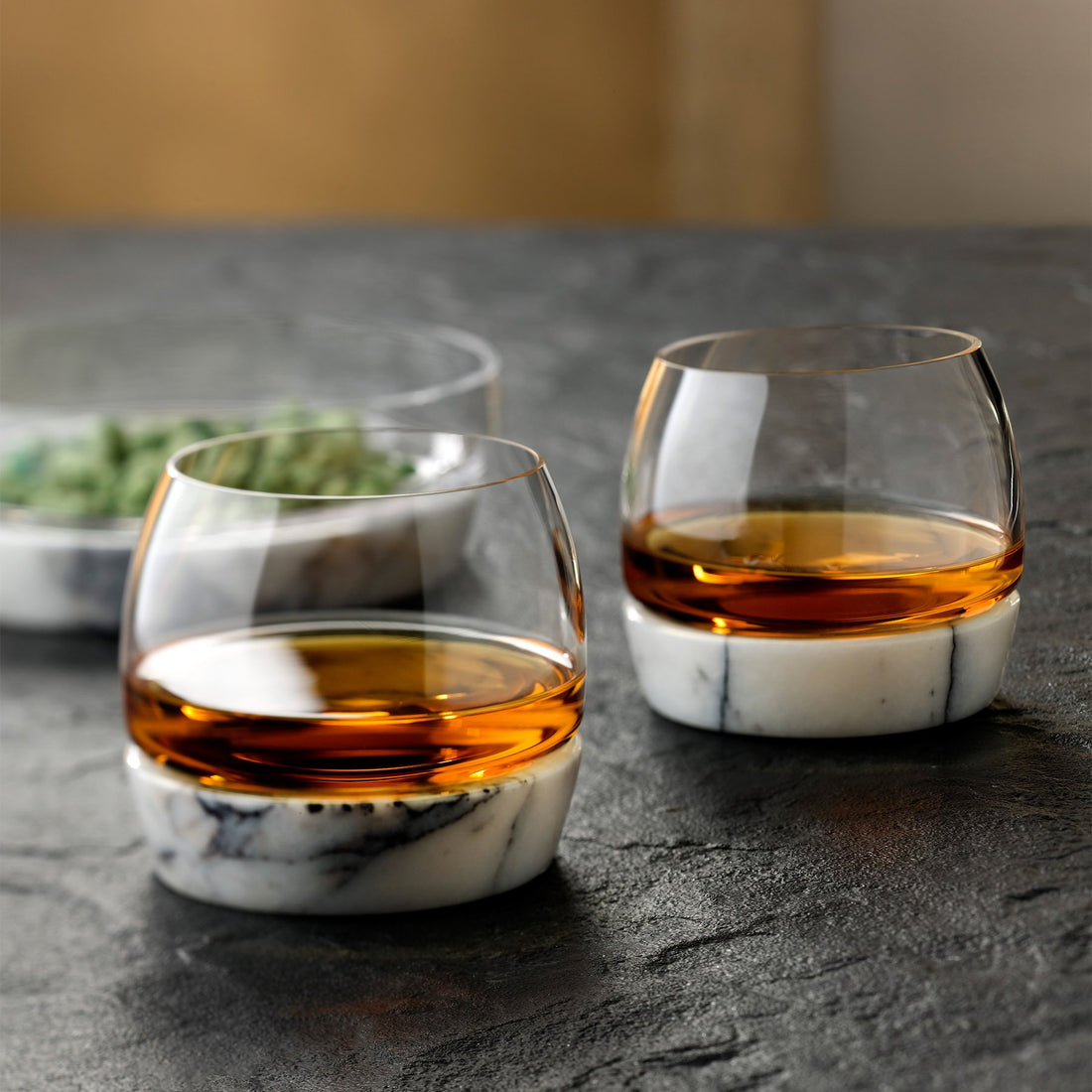 Bicchiere da whisky chill con base in marmo