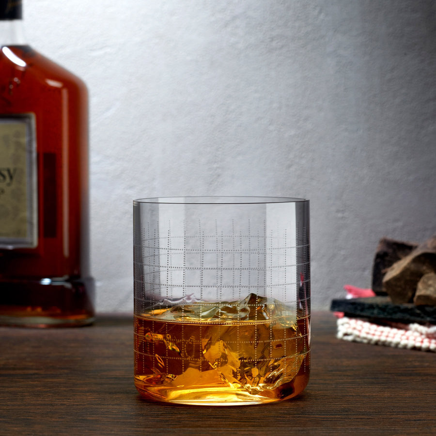 Finesse Grid Set of 4 Whisky DOF Glasses