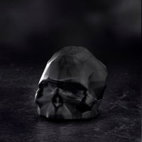 Memento Mori Faceted Skull Sandblasted Black Small