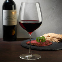 Dimple Set of 2 Elegant Red Wine Glasses